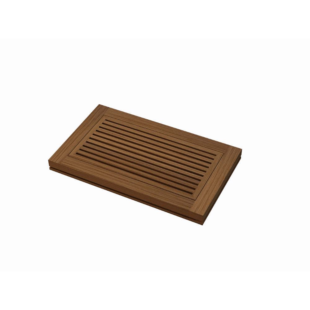 Contemporary Natural Wood Floor Register with Removable Core