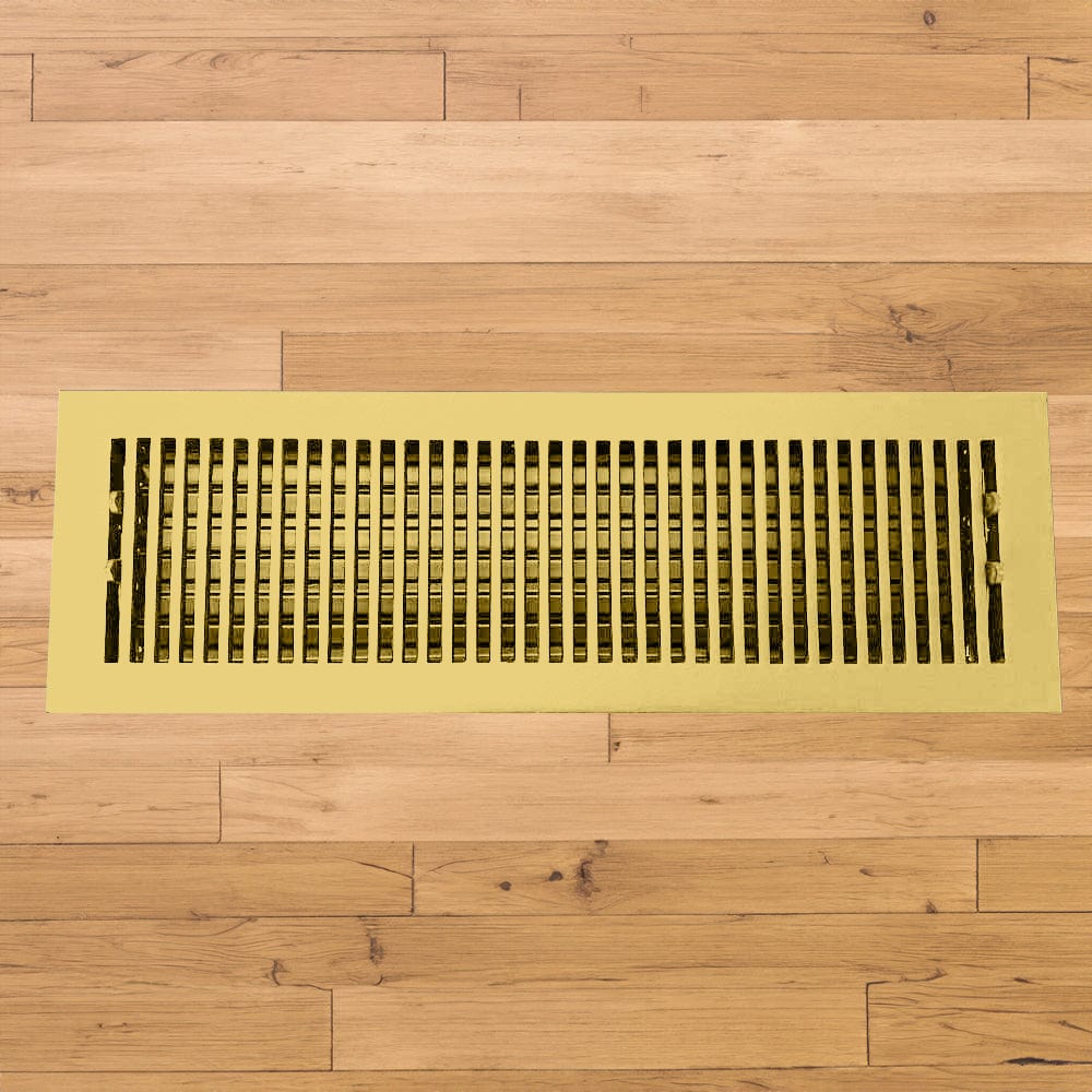 Contemporary Solid Brass Floor Register - Special Order Sizes