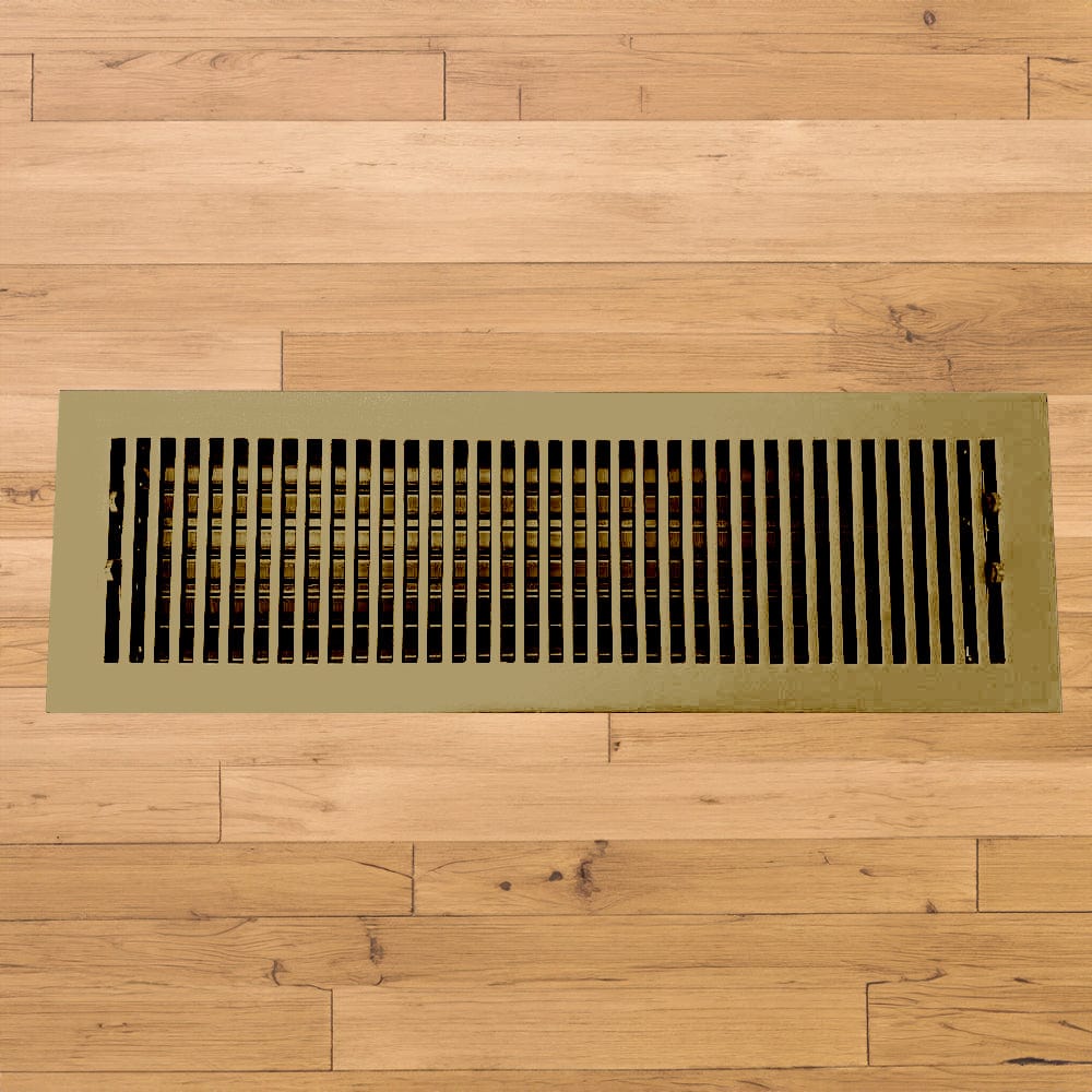 Contemporary Solid Brass Floor Register - Special Order Sizes