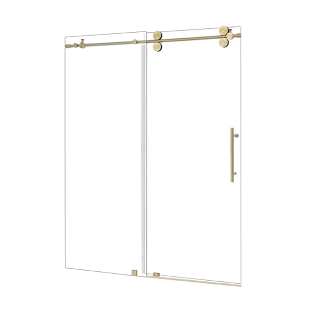 Cosette 60" W x 78" H Single Sliding Frameless Shower Door with Clear Glass
