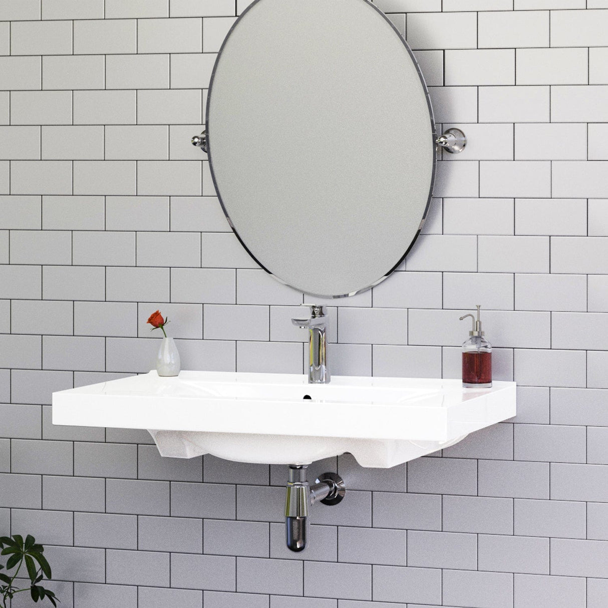 Drake Vitreous China Wall-Mount Bathroom Sink