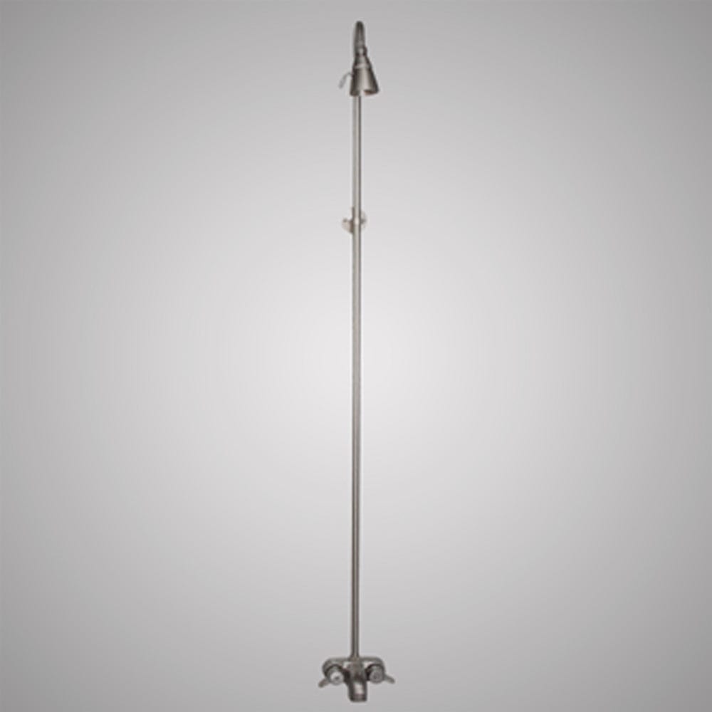 Economy-Style Diverter Tub Faucet with Riser and Shower Head