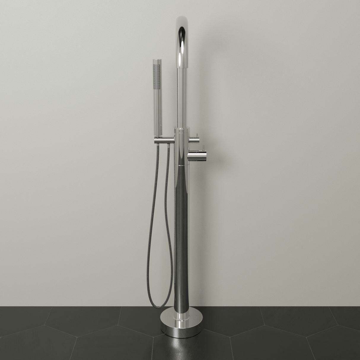 Felda Thermostatic Freestanding Tub Faucet with Hand Shower