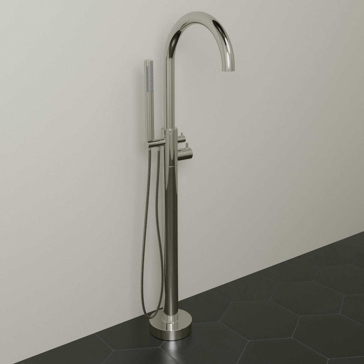 Felda Thermostatic Freestanding Tub Faucet with Hand Shower