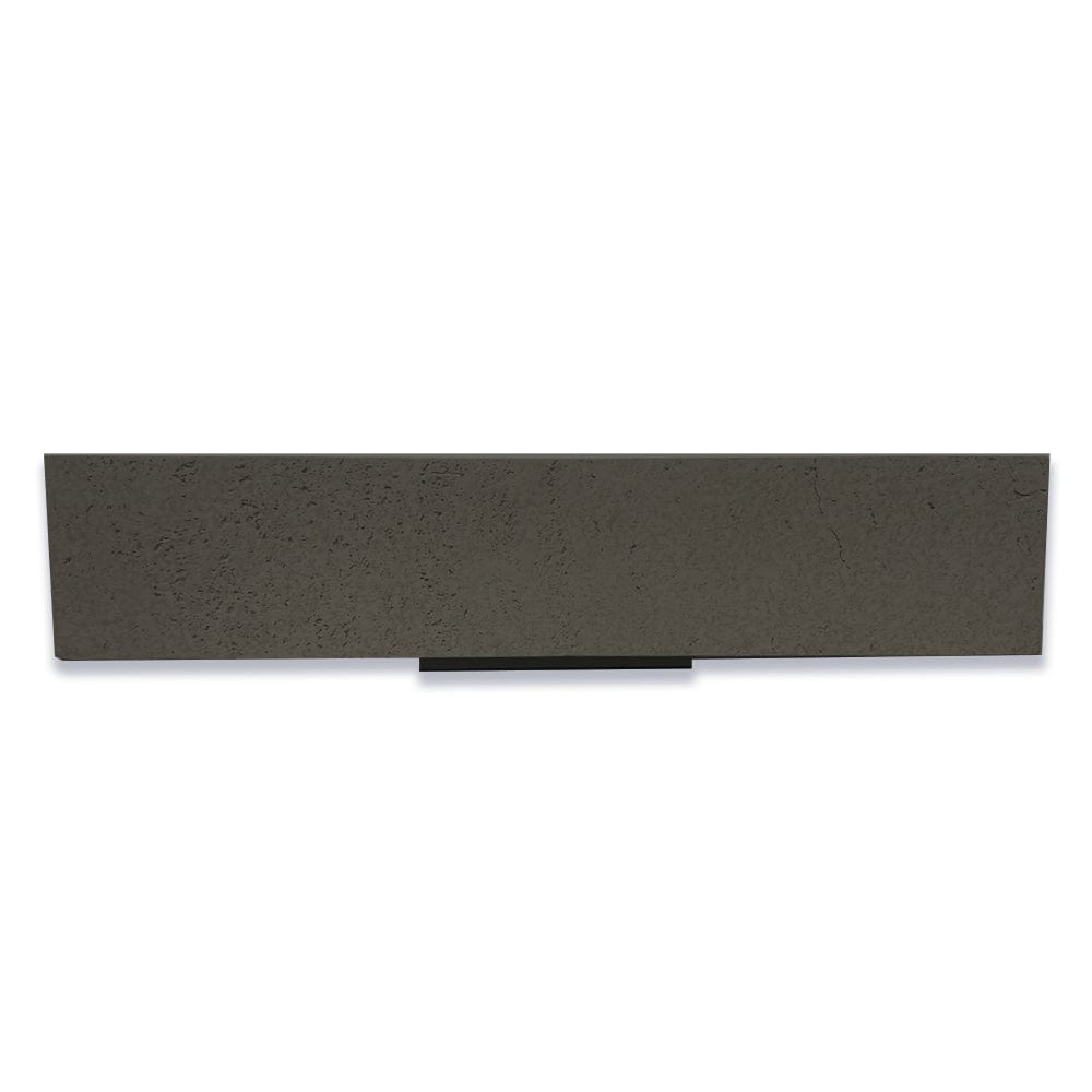 Feppder Rectangular Cast Concrete Vessel Sink - Dark Gray with Textured Finish