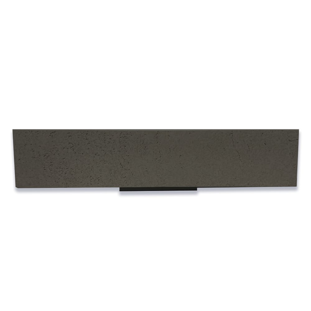 Feppder Rectangular Cast Concrete Vessel Sink - Dark Grey with Textured Finish