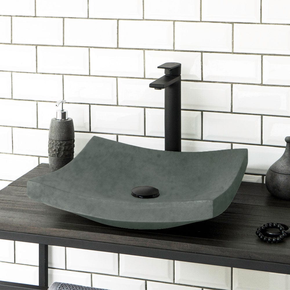 Gresham Square Cast Concrete Vessel Sink - Copper Green