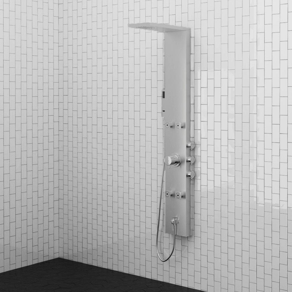 Herdis Pressure Balance Stainless Steel Shower Panel with Hand Shower