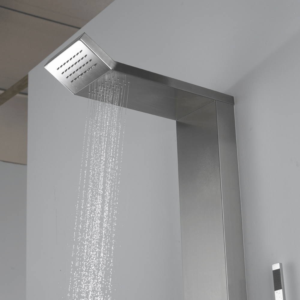 Hourig Pressure Balance Stainless Steel Shower Panel with Hand Shower