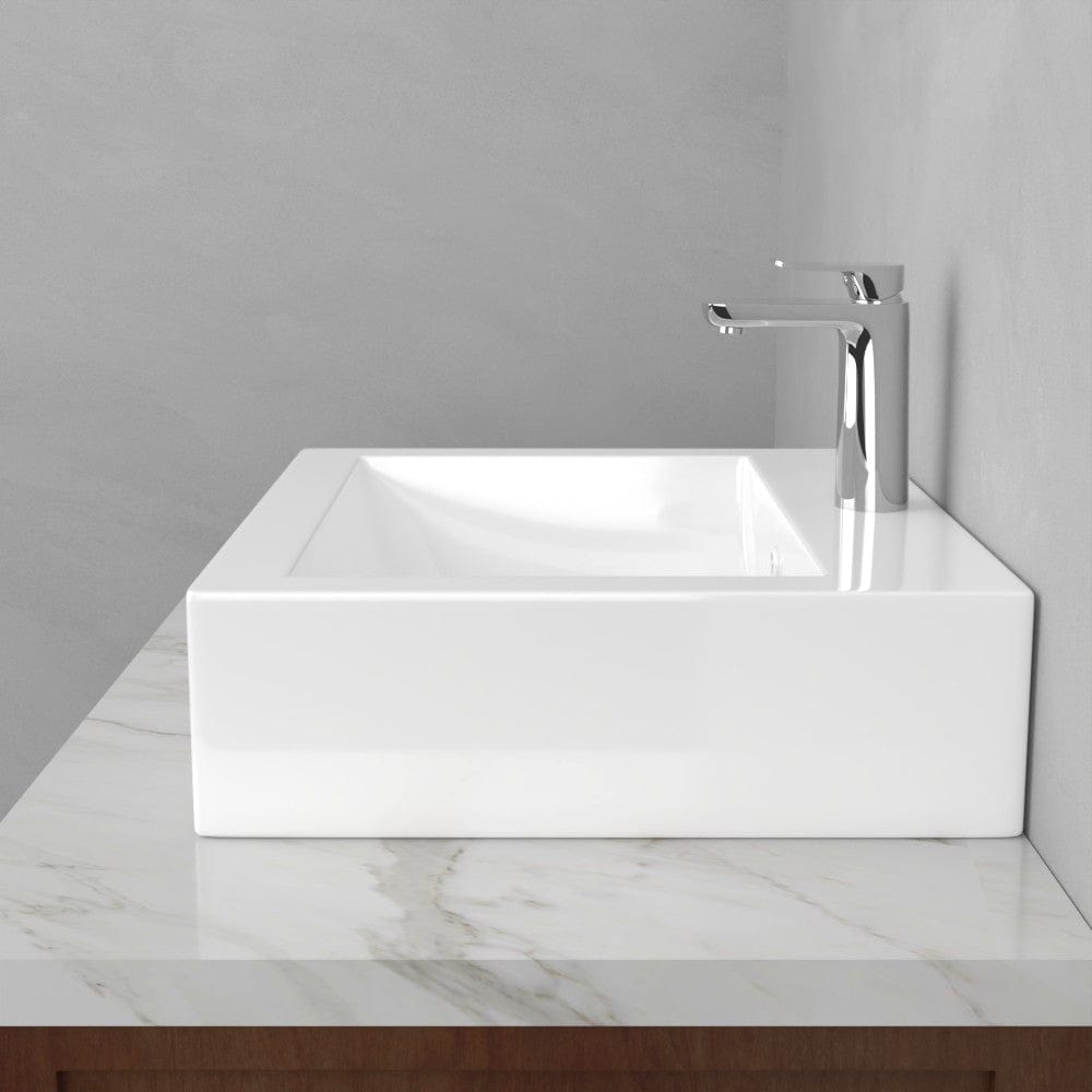Jacy Square Vitreous China Vessel Sink