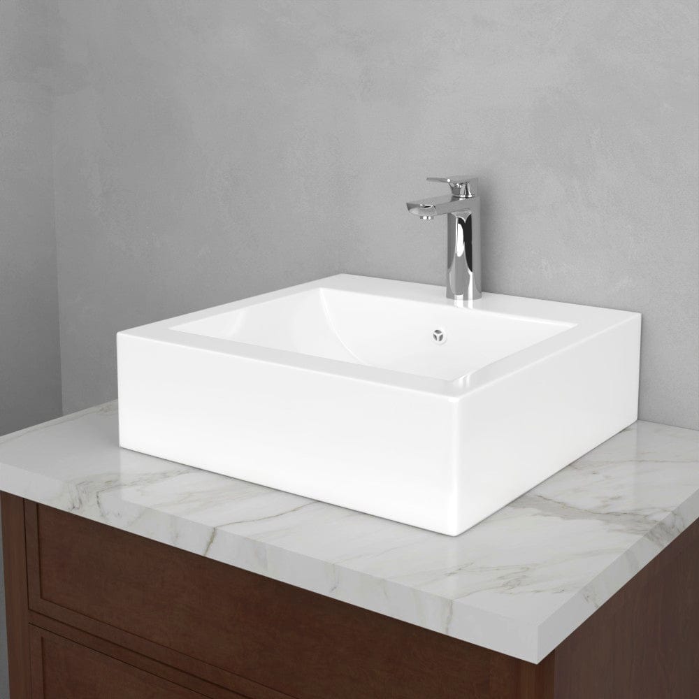 Jacy Square Vitreous China Vessel Sink