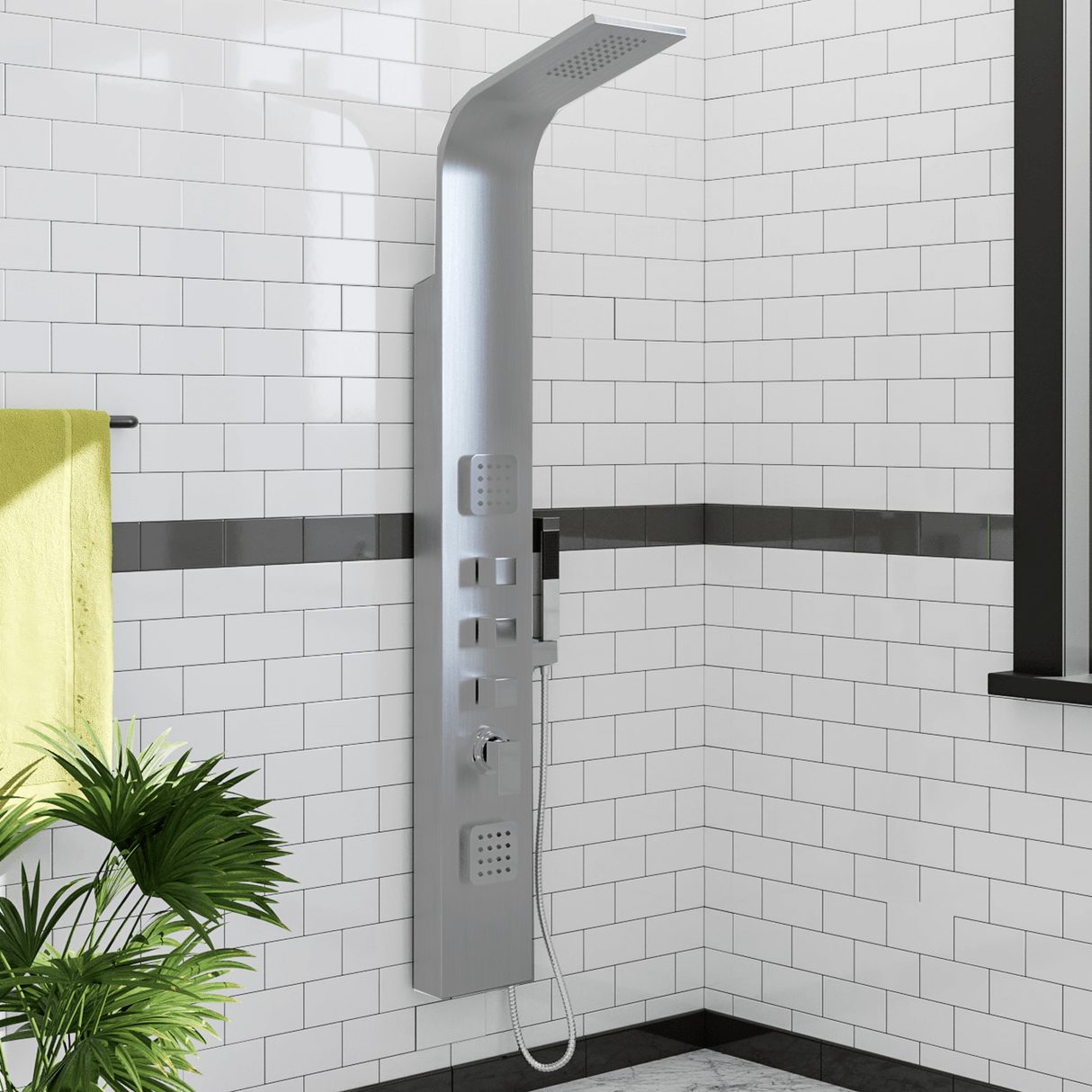 Kanya Pressure Balance Shower Panel with Hand Shower