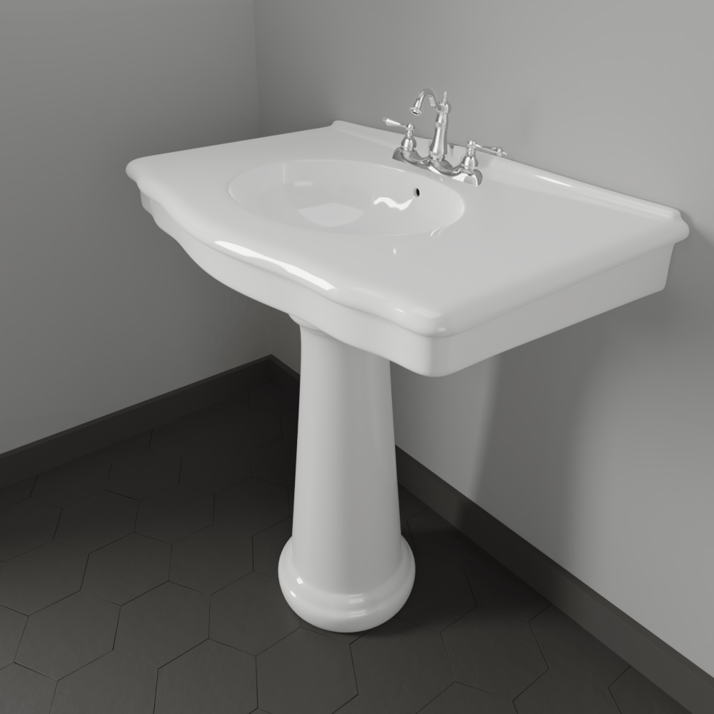 Keating Vitreous China Pedestal Sink