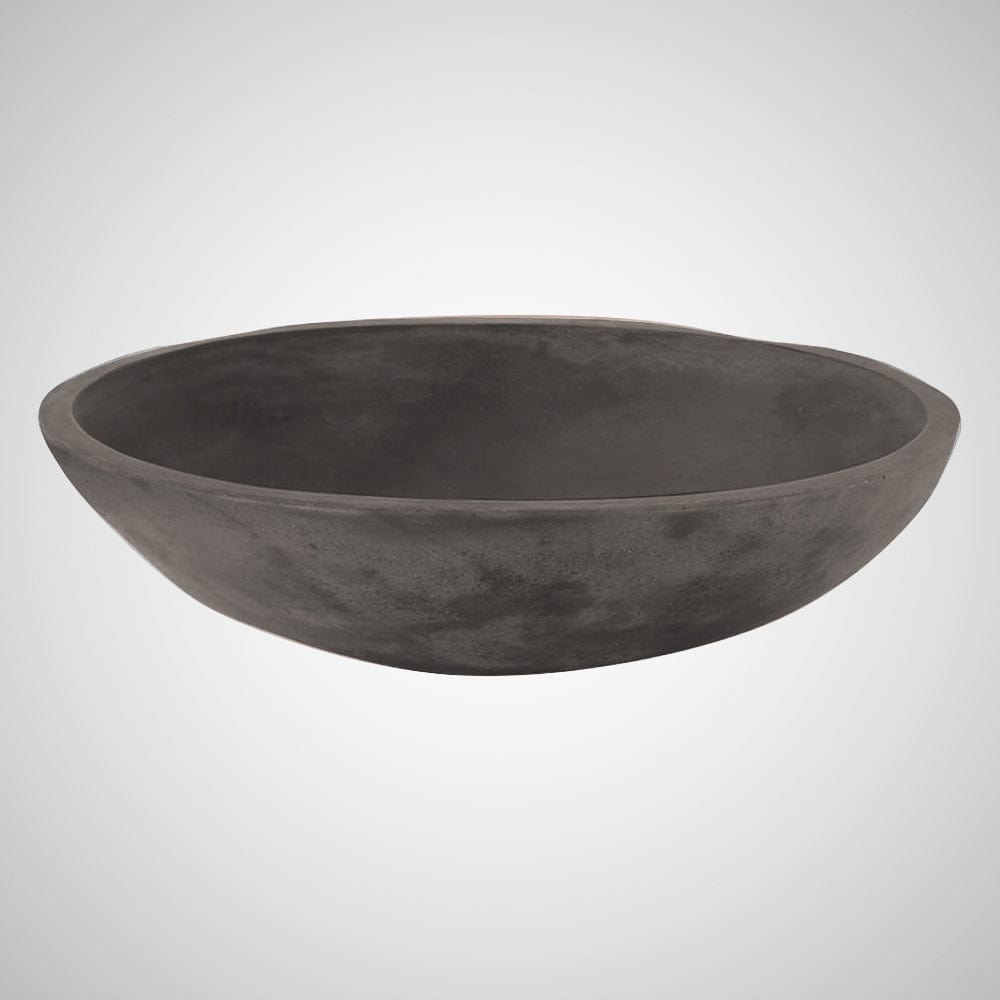 Large Lisman Oval Cast Concrete Vessel Sink - Dusk Grey