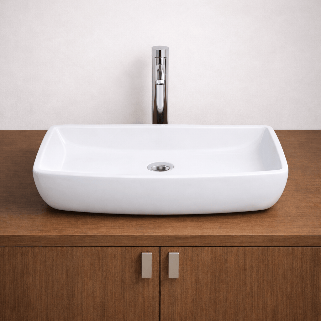 Lutsen Vitreous China Rectangular Vessel Sink