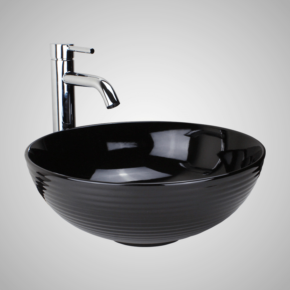 Manti Vitreous China Vessel Sink - Black