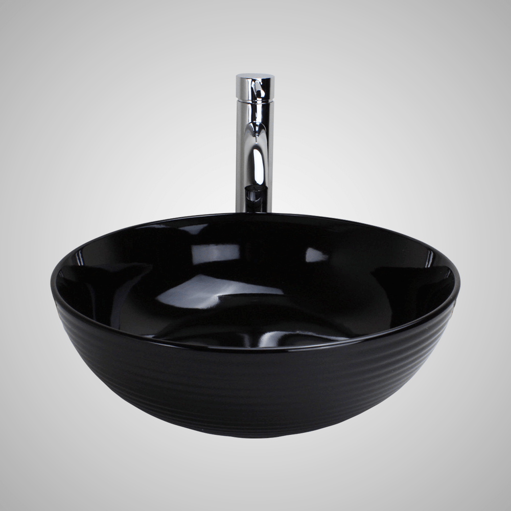 Manti Vitreous China Vessel Sink - Black