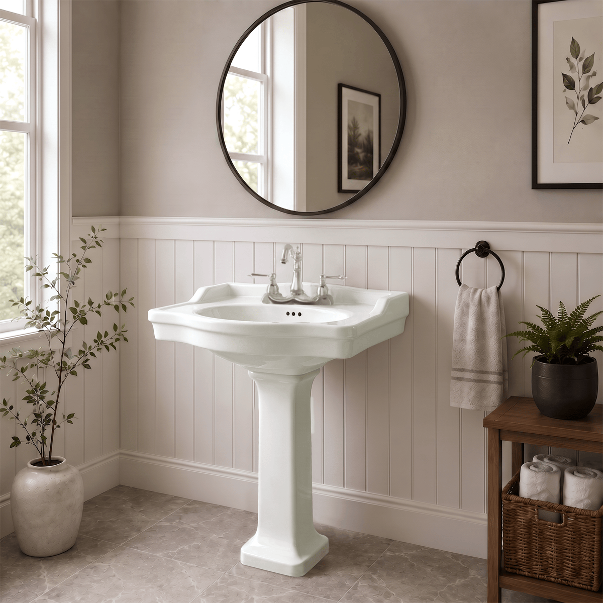 Mei Vitreous China Pedestal Sink