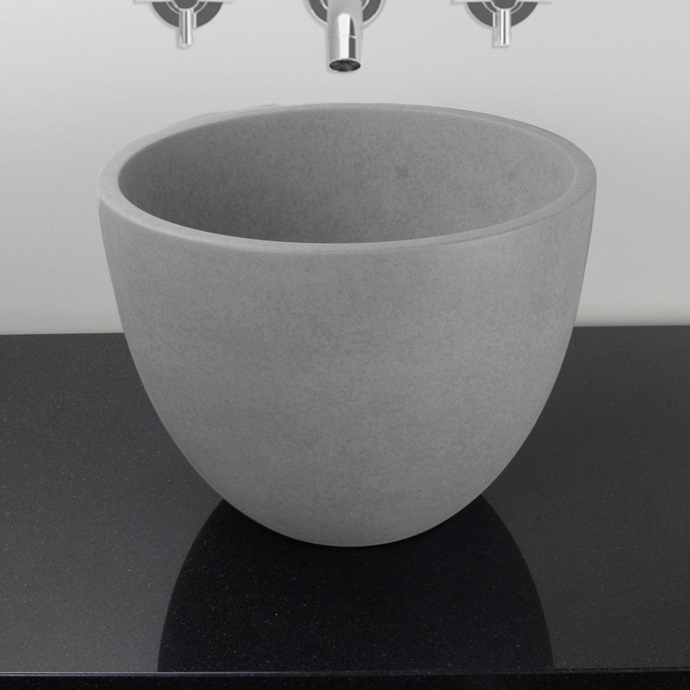 Melfort Round Cast Concrete Vessel Sink - Light Gray