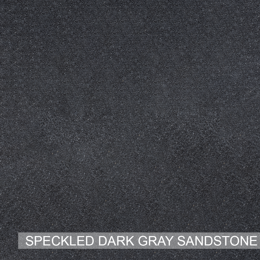 Melfort Round Cast Concrete Vessel Sink - Speckled Dark Gray Sandstone