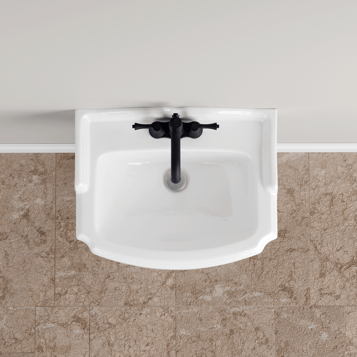 Noppenstein Vitreous China Pedestal Sink
