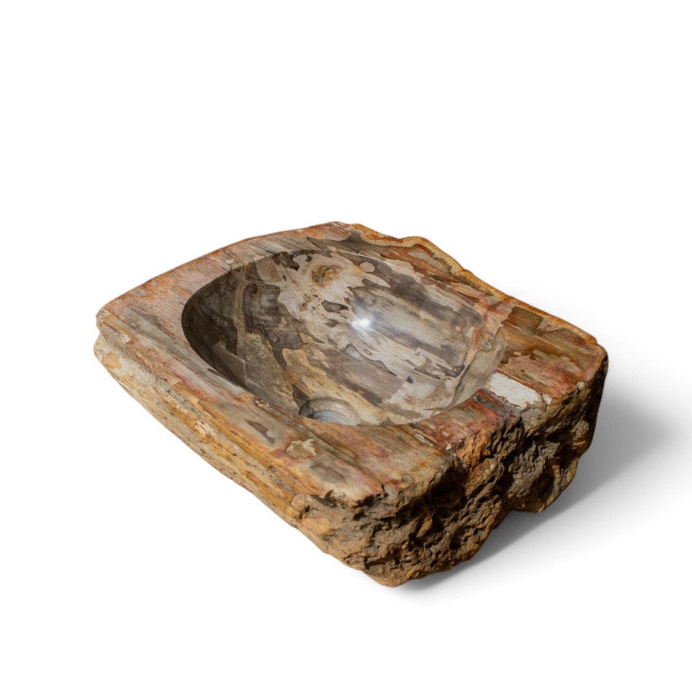 Paden Petrified Wood Vessel Sink - Natural Interior