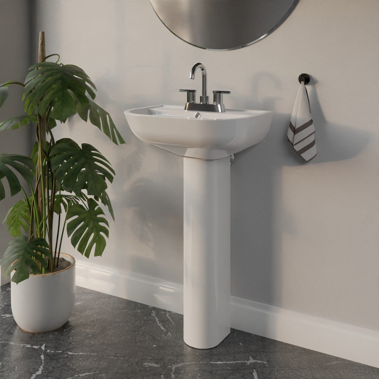 Paladoso Vitreous China Pedestal Sink