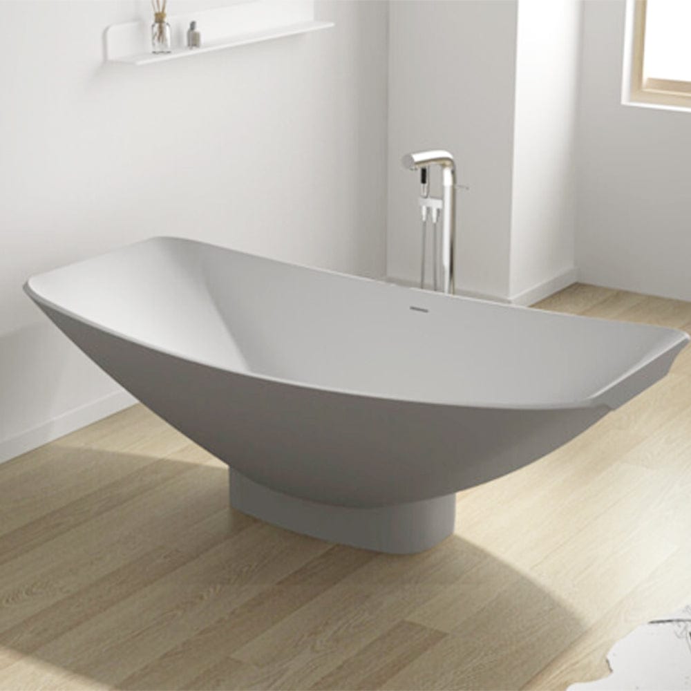 Paloma Solid Surface Stone Resin Freestanding Extra Deep Hammock Bathtub