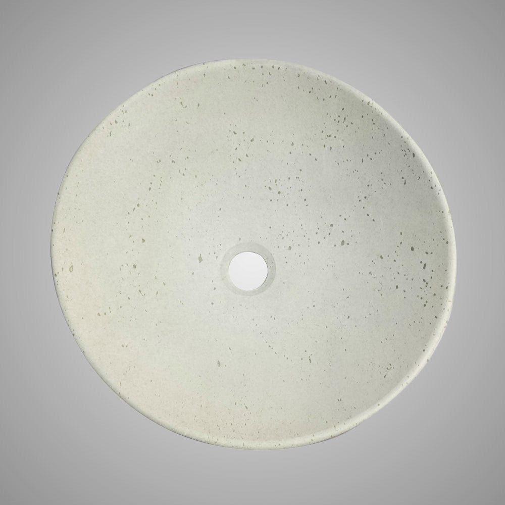 Pancosa Round Cast Concrete Vessel Sink - Cream