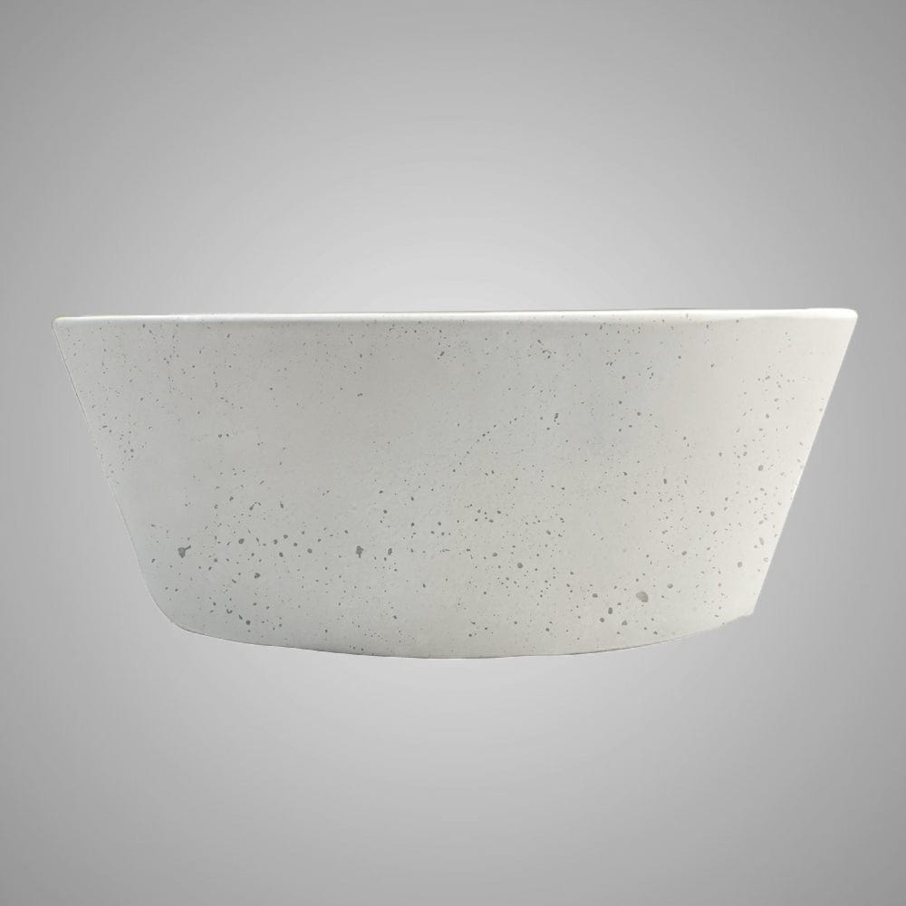 Pancosa Round Cast Concrete Vessel Sink - White