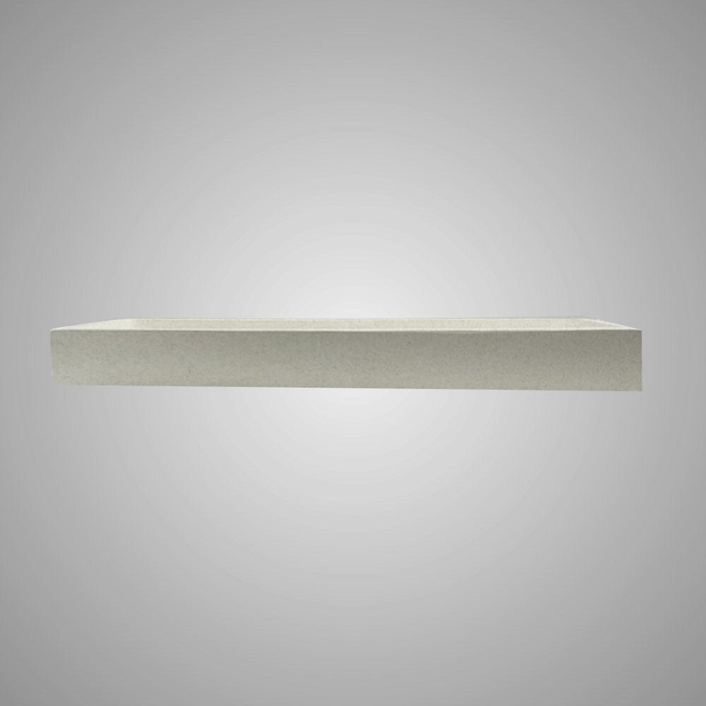 Papley Rectangular Cast Concrete Vessel B-Grade Sink - Cream