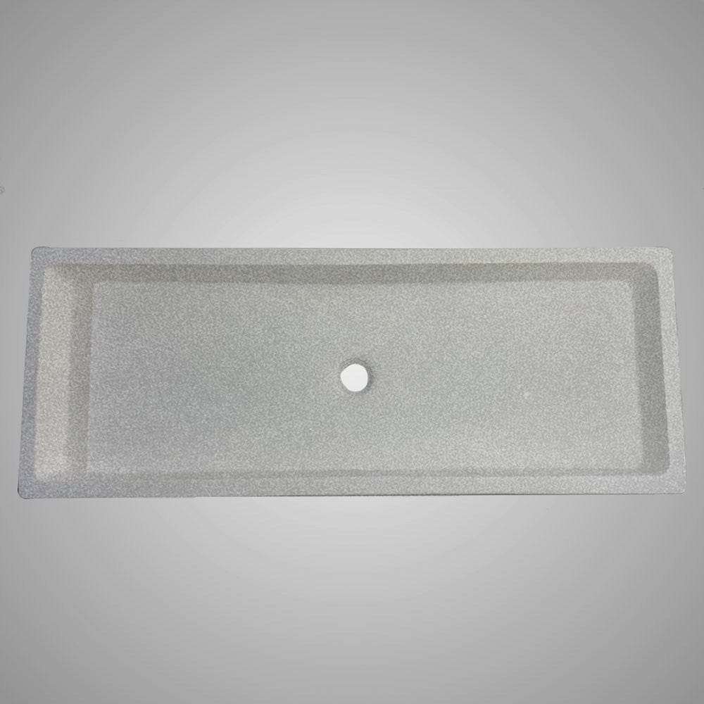 Papley Rectangular Cast Concrete Vessel B-Grade Sink - Dark Grey