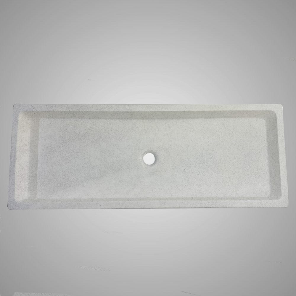 Papley Rectangular Cast Concrete Vessel B-Grade Sink - Light Grey