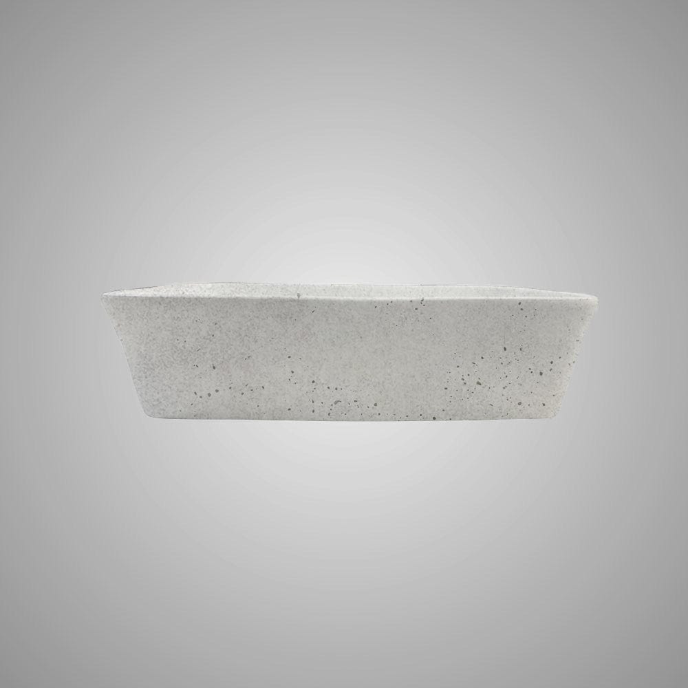 Paspen Rectangular Cast Concrete Vessel Sink - Light Grey