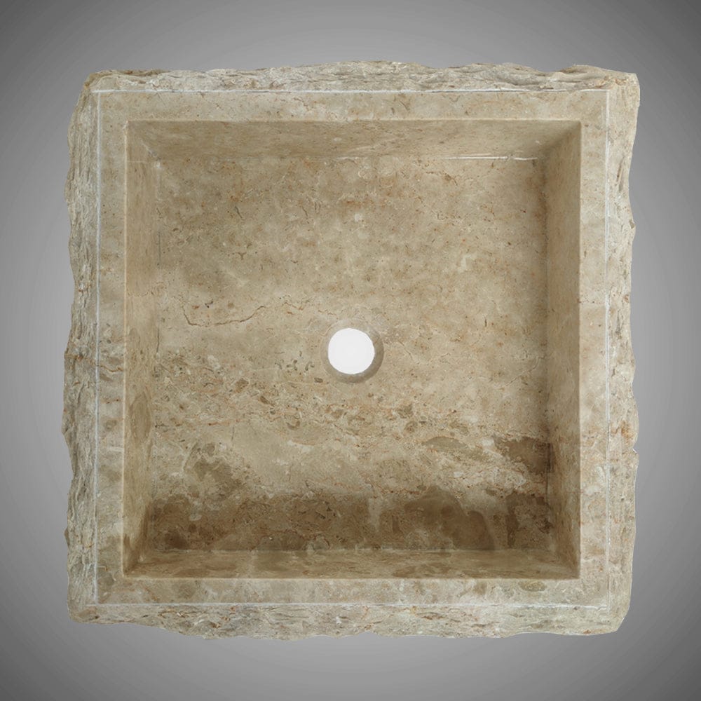 Peply Marble Vessel Sink - Dark Cream