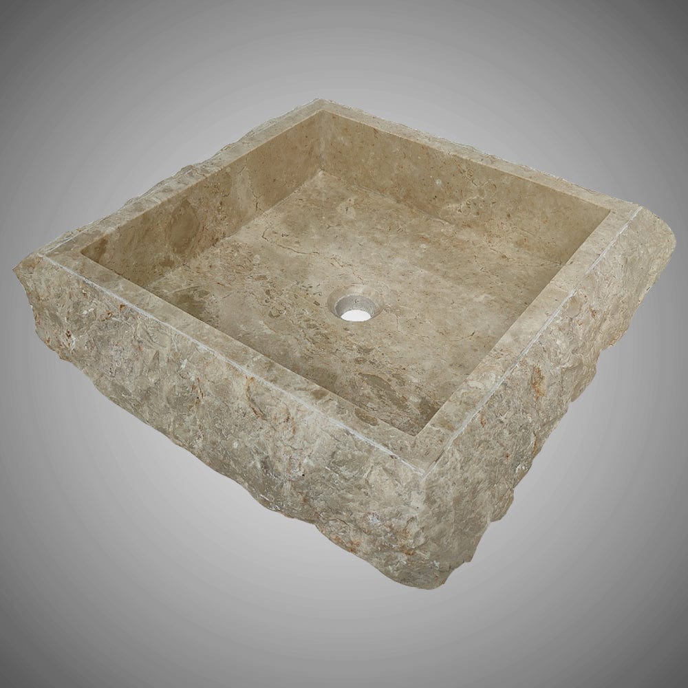Peply Marble Vessel Sink - Dark Cream
