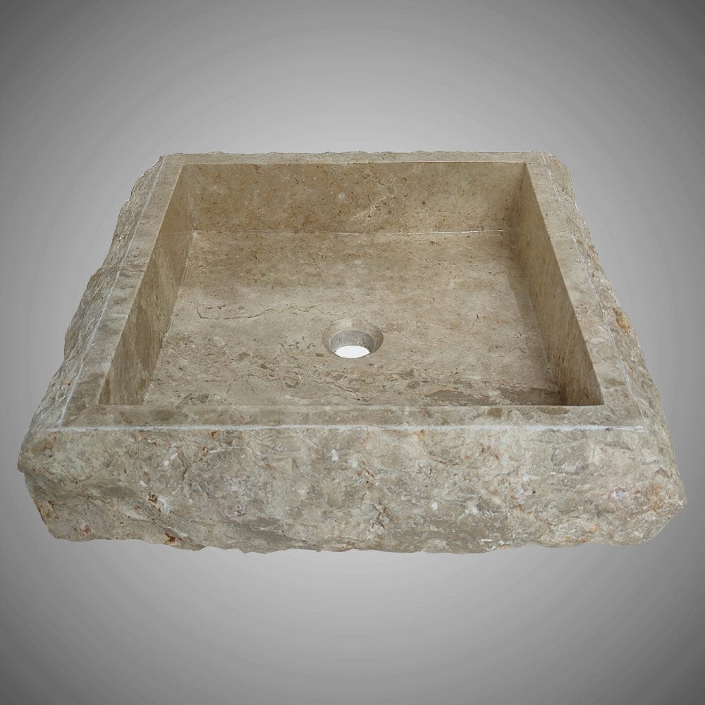 Peply Marble Vessel Sink - Dark Cream