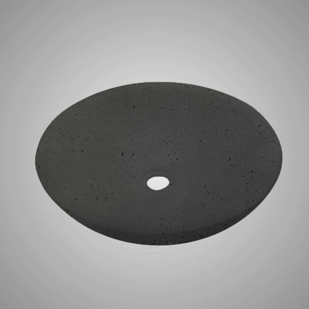 Pepster Round Cast Concrete Vessel Sink - Black