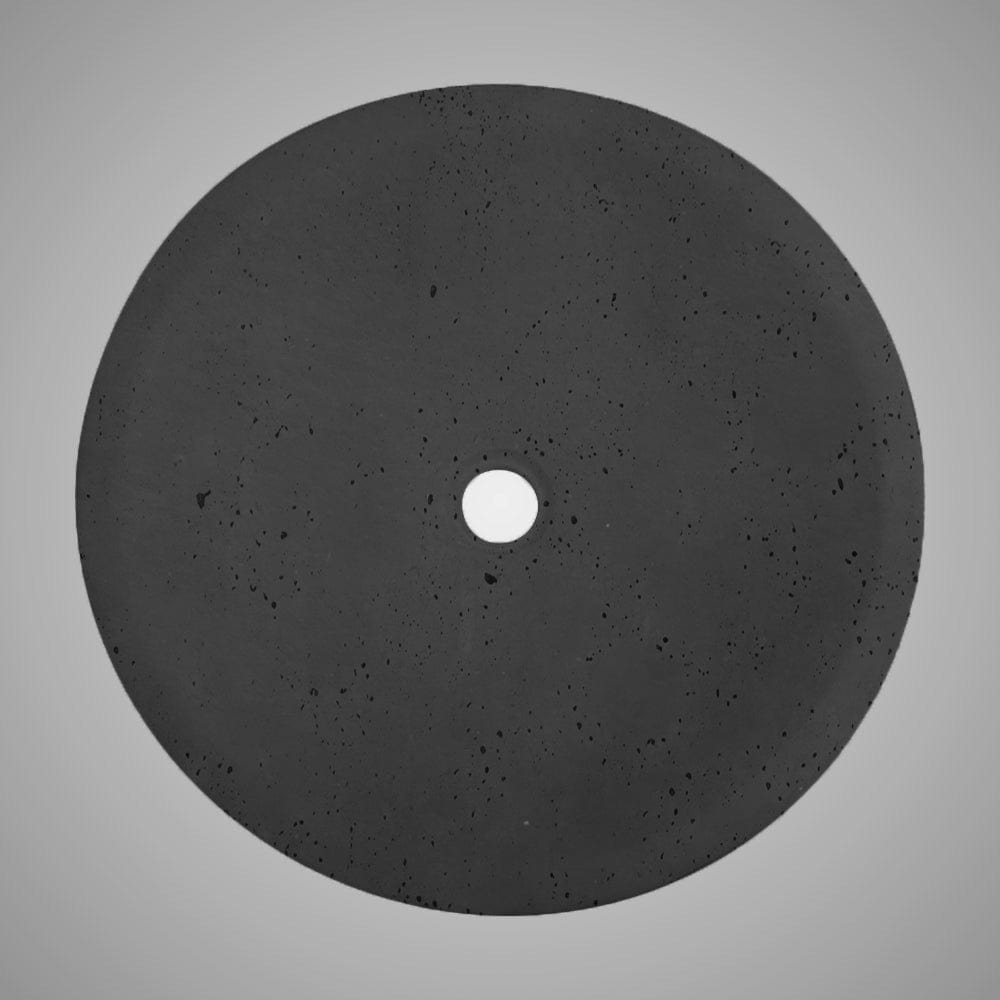 Pepster Round Cast Concrete Vessel Sink - Black