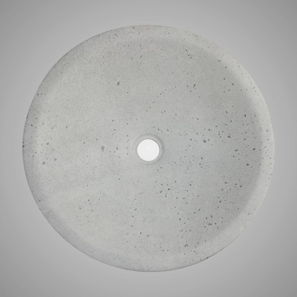 Pepster Round Cast Concrete Vessel Sink - Light Grey