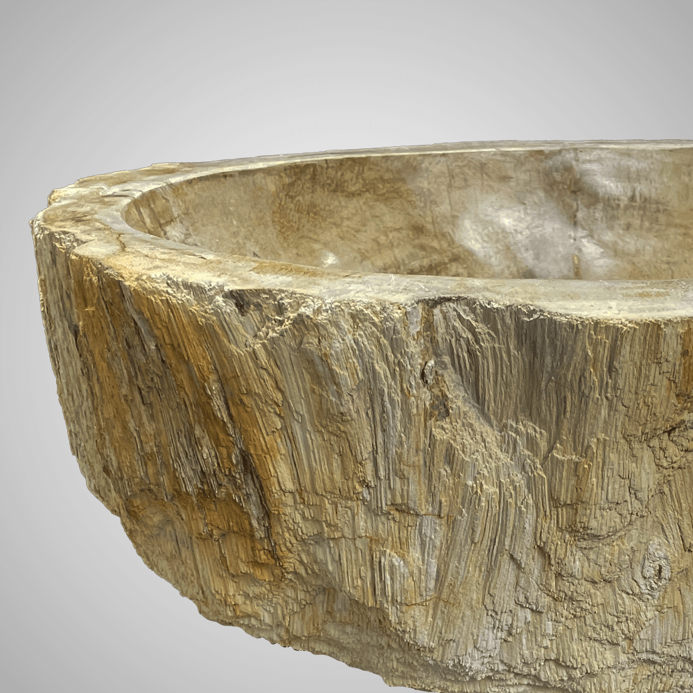 Ramona Petrified Wood Vessel Sink - Yellow Interior