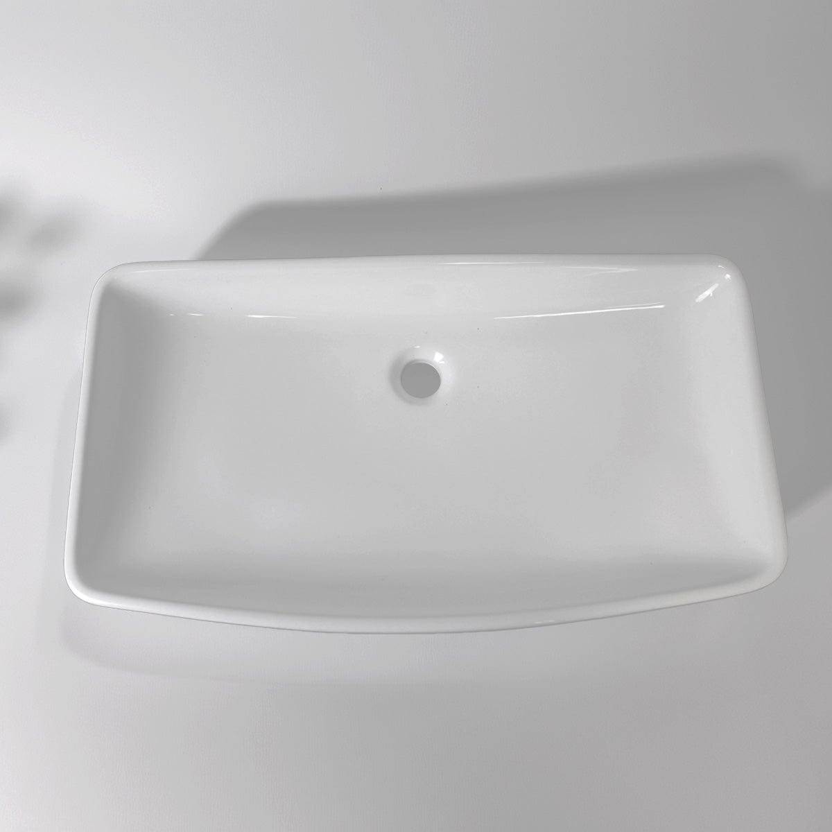 Ridge Rectangular Vitreous China Vessel Sink