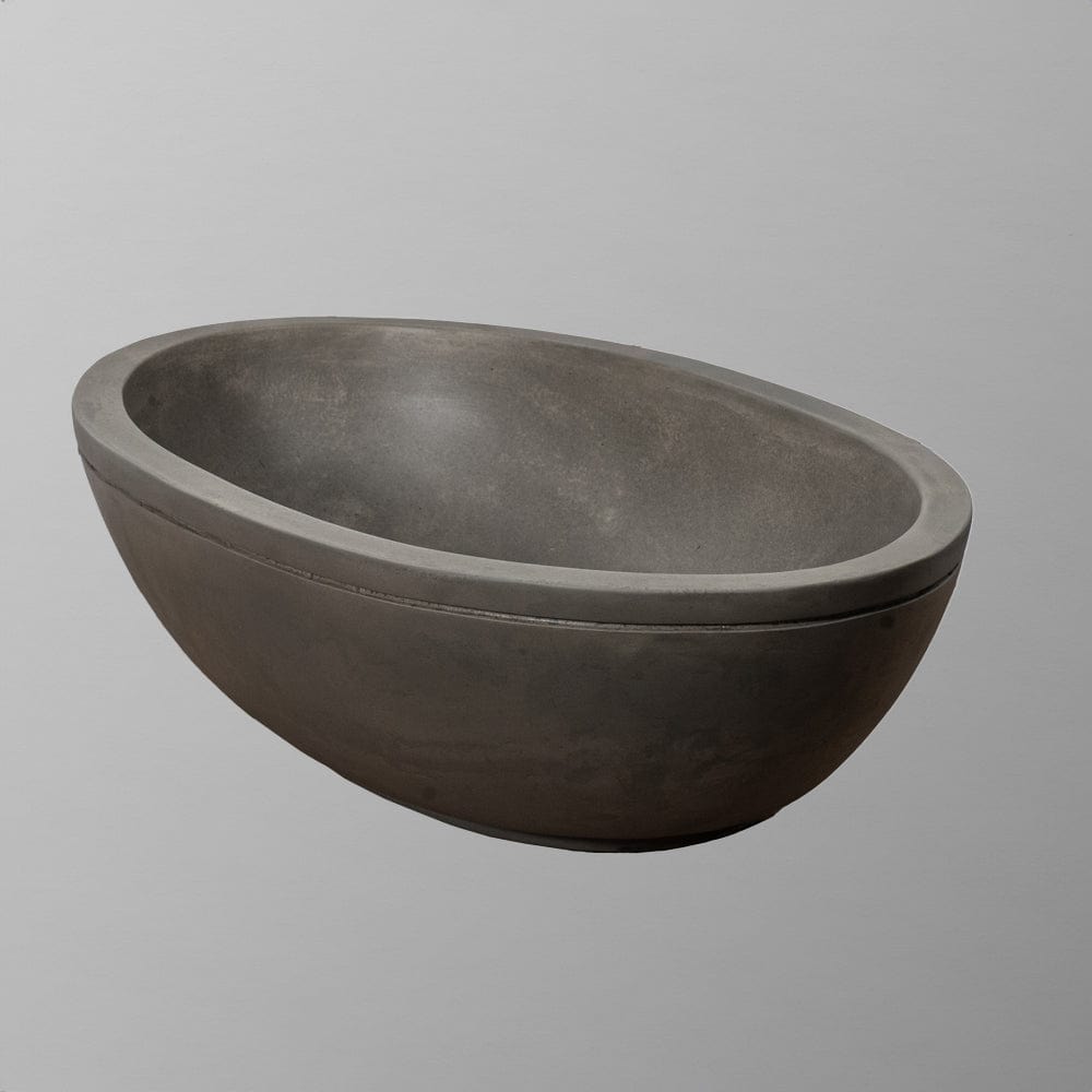 Rocco Cast Concrete Oval Vessel Sink - Natural Concrete