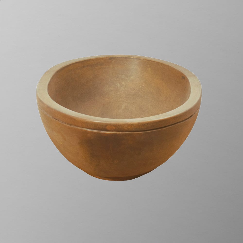 Rocco Cast Concrete Oval Vessel Sink - Vintage Brown