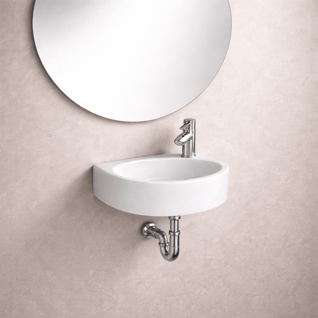 Saxon Vitreous China Wall-Mount Bathroom Sink - Right Side Faucet Drilling