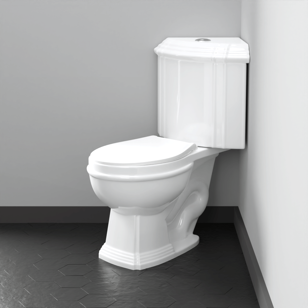 Seneca Dual-Flush Two-Piece Corner Toilet - Comfort Height
