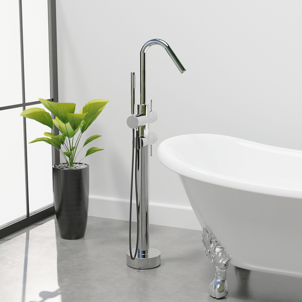 Silerton Freestanding Tub Faucet with Hand Shower
