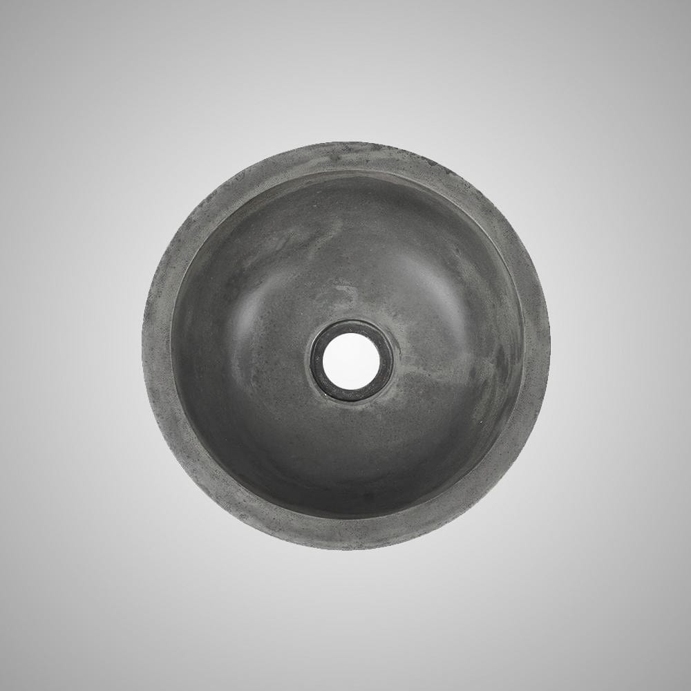 Small Sardis Round Cast Concrete Vessel Sink - Dusk Grey