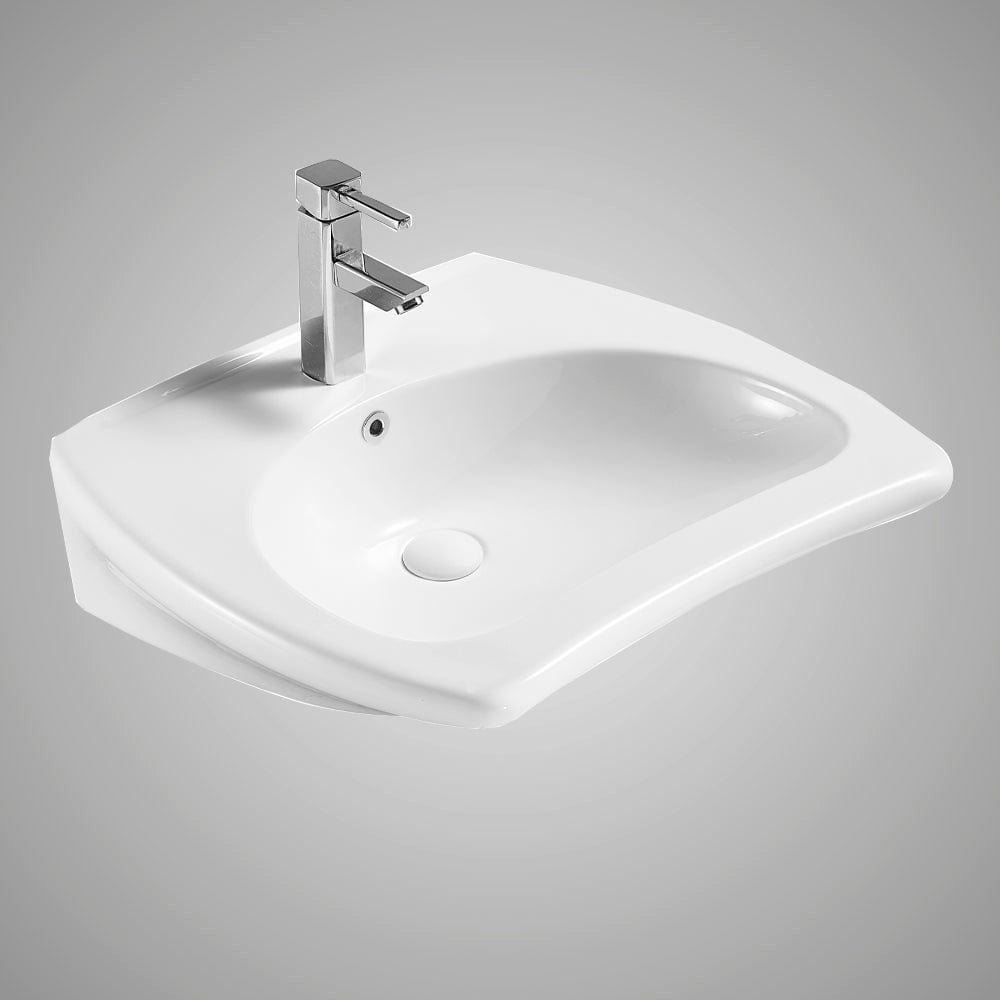 Stampen Vitreous China Wall-Mount Bathroom Sink - ADA Compliant