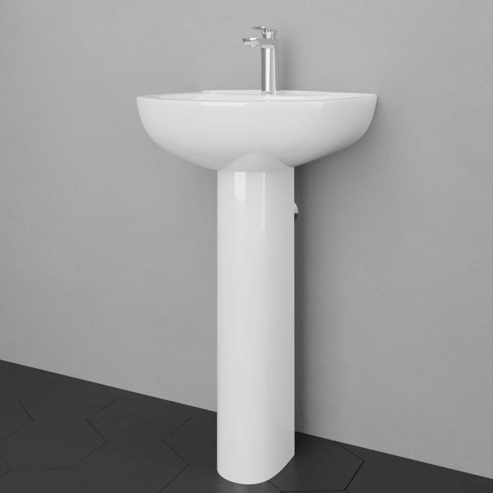 Stelta Vitreous China Pedestal Sink